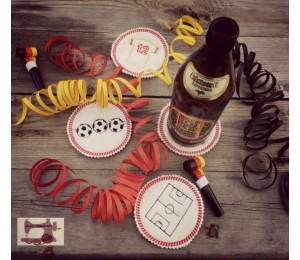 ITH Untersetzer - Fußball Ladies Silhouette